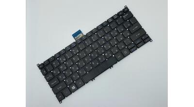 Клавиатура для ноутбука Acer Aspire V5-122, V5-122P, V5-171, V5-132P, V3-331, V3-371, V3-372, E3-111, E3-112, S5-391 с подсветкой (Light), Black, (No Frame), RU - фото 2