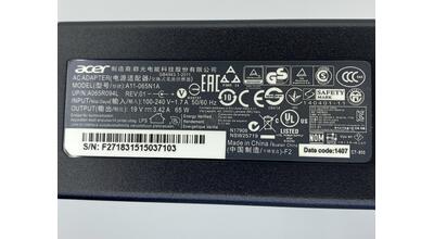 Блок питания для ноутбука Acer 65W 19V 3.42A 5.5x1.7mm PA-1650-02 Orig - фото 3