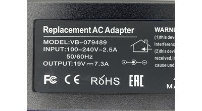 Блок живлення для ноутбука Acer 135W 19V 7.3A 5.5x2.5mm AP.13503.001 OEM - фото 3