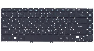 Клавиатура для ноутбука Acer Aspire R7-571, R7-571G, R7-572, R7-572G с подсветкой (Light), Black, (No Frame), RU - фото 2