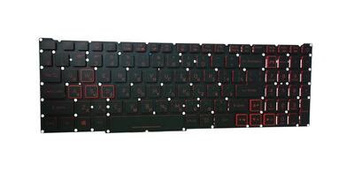 Клавиатура для ноутбука Acer Nitro 5 AN515-54 с подсветкой (Light Red), Black, (No Frame), RU - фото 5