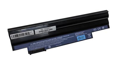 Аккумуляторная батарея для ноутбука Acer AL10A31 Aspire One AOD255, AOD260, D255, D260 11.1V Black 5200mAh OEM