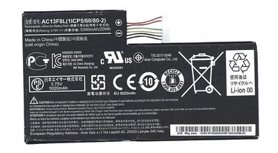Аккумуляторная батарея для планшета АКБ Acer AC13F8L Iconia Tab A1-810 3.75V Black 5340mAh Orig