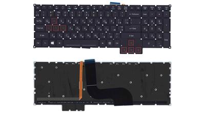 Клавіатура для ноутбука Acer Predator 15 G9-591 з підсвіткою (Light), Black, RU - фото 5