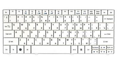 Клавиатура для ноутбука Acer Aspire (1420, 1425, 1425P, 1810, 1810T, 1820, 1825, 1830T) Aspire One (715, 721, 722, 751, 751H, 752, 752H, 753, ZA3, ZA5) Acer Ferrari One (200) White, RU - фото 2