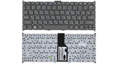 Клавіатура для ноутбука Acer Aspire S3, S5 Gray, (No Frame) RU