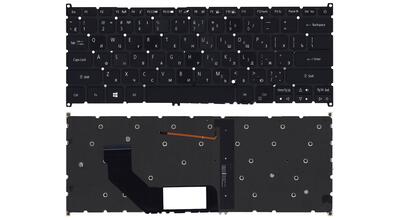 Клавіатура для ноутбука Acer Swift 3 SF314 з підсвіткою (Light), Black, RU - фото 5