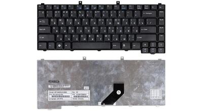 Клавиатура для ноутбука Acer Aspire 3100, 3650, 3690, 5100, 5110, 5515, 5610, 5611, 5612, 5613, 5630, 5632, 5633, 5634, 5650, 5651, 5652, 5654, 5680, 5682, 5683, 5684, 5685, 9110, 9120, Extensa 5200 серии Black, RU