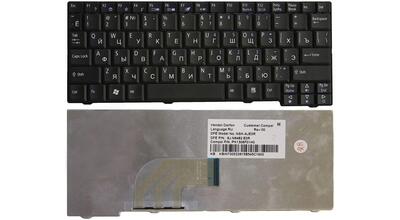 Клавиатура для ноутбука Acer Aspire One 531, A110, A150, D150, D250, ZG5, ZG8 Black, RU