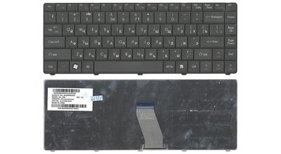 Клавіатура для ноутбука Acer eMachines D725, Packpard Bell Eastynote NJ31, NJ32, NJ65, NJ66 Black, довгий шлейф (Long Trail), RU (версія Packpard Bell)