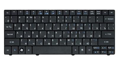 Клавіатура для ноутбука Acer Aspire (1420, 1425, 1425P, 1810, 1810T, 1820, 1825, 1830T) Aspire One (715, 721, 722, 751, 751H, 752, 752H, 753, ZA3, ZA5) Acer Ferrari One (200) Black, RU/EN - фото 6