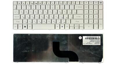 Клавиатура для ноутбука Acer Packard Bell (TM81) White, (No Frame), RU