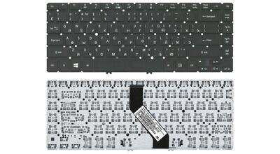 Клавіатура для ноутбука Acer Aspire V5-431, V5-431G, V5-431P, V5-431PG, V5-471, V5-471G, V5-471P з підсвіткою (Light), Black, (No Frame) RU