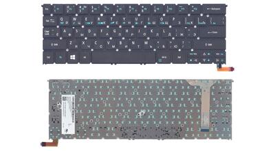 Клавиатура для ноутбука Acer Aspire R13 R7-371T, R7-371 Black, с подсветкой (Light), (No Frame), RU