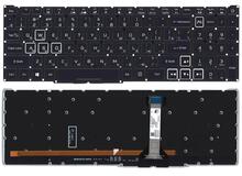 Купить Клавиатура для ноутбука Acer Predator Helios 300 PH315-52 с подсветкой (White Light), Black, (No Frame), RU. Внимание, узкий шлейф!